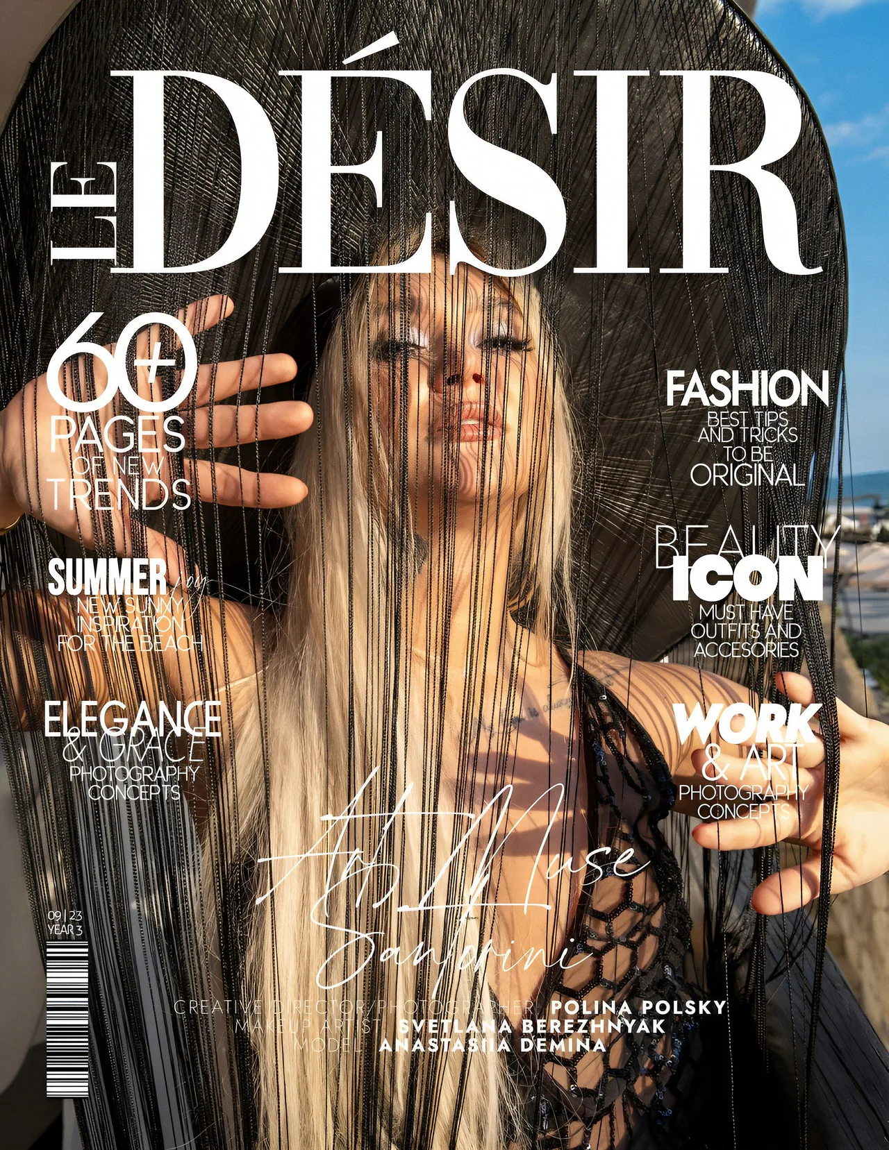 Zanna on the cover of LE DÉSIR magazine